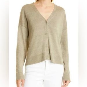 Jenni Kayne linen boyfriend cardigan beige NWOT